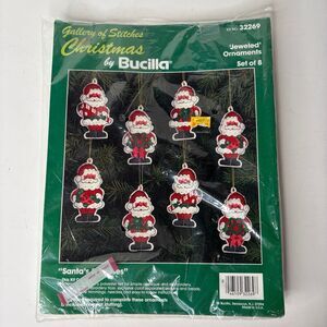 Bucilla Gallery of Stitches Jeweled Ornaments Christmas 32269 Felt Sewing NEW